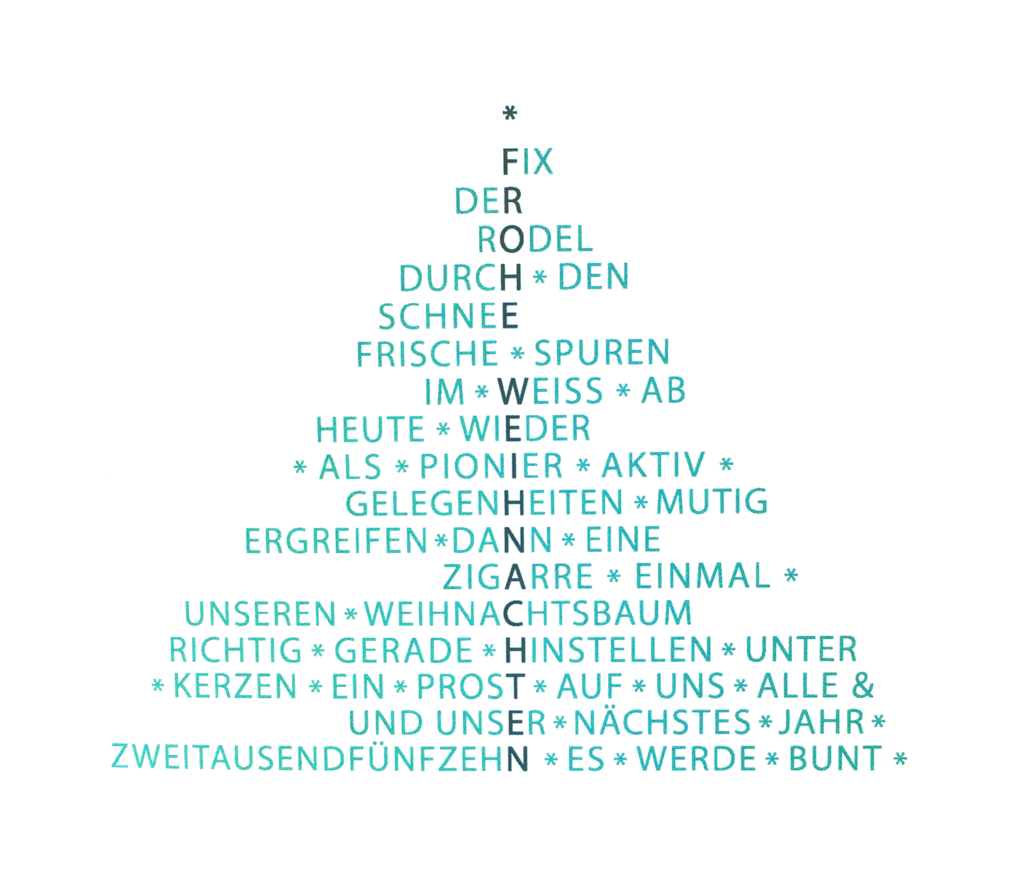 Weihnachtskarten W-Architekten von Louisa Fröhlich