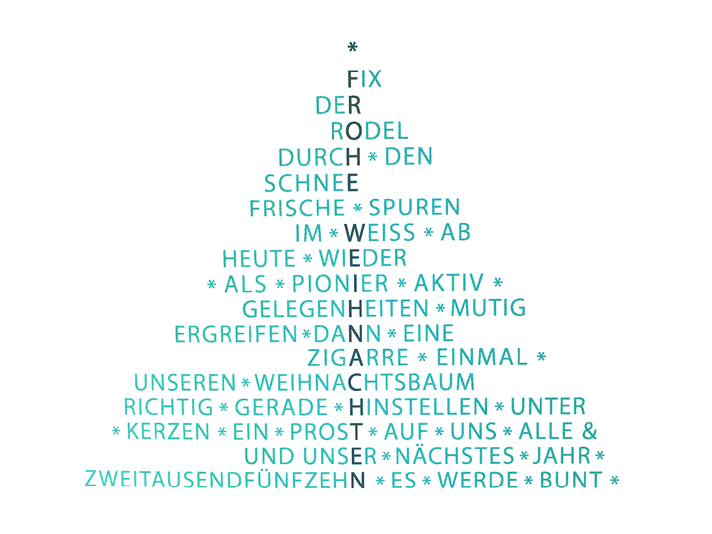 Weihnachtskarten W-Architekten von Louisa Fröhlich